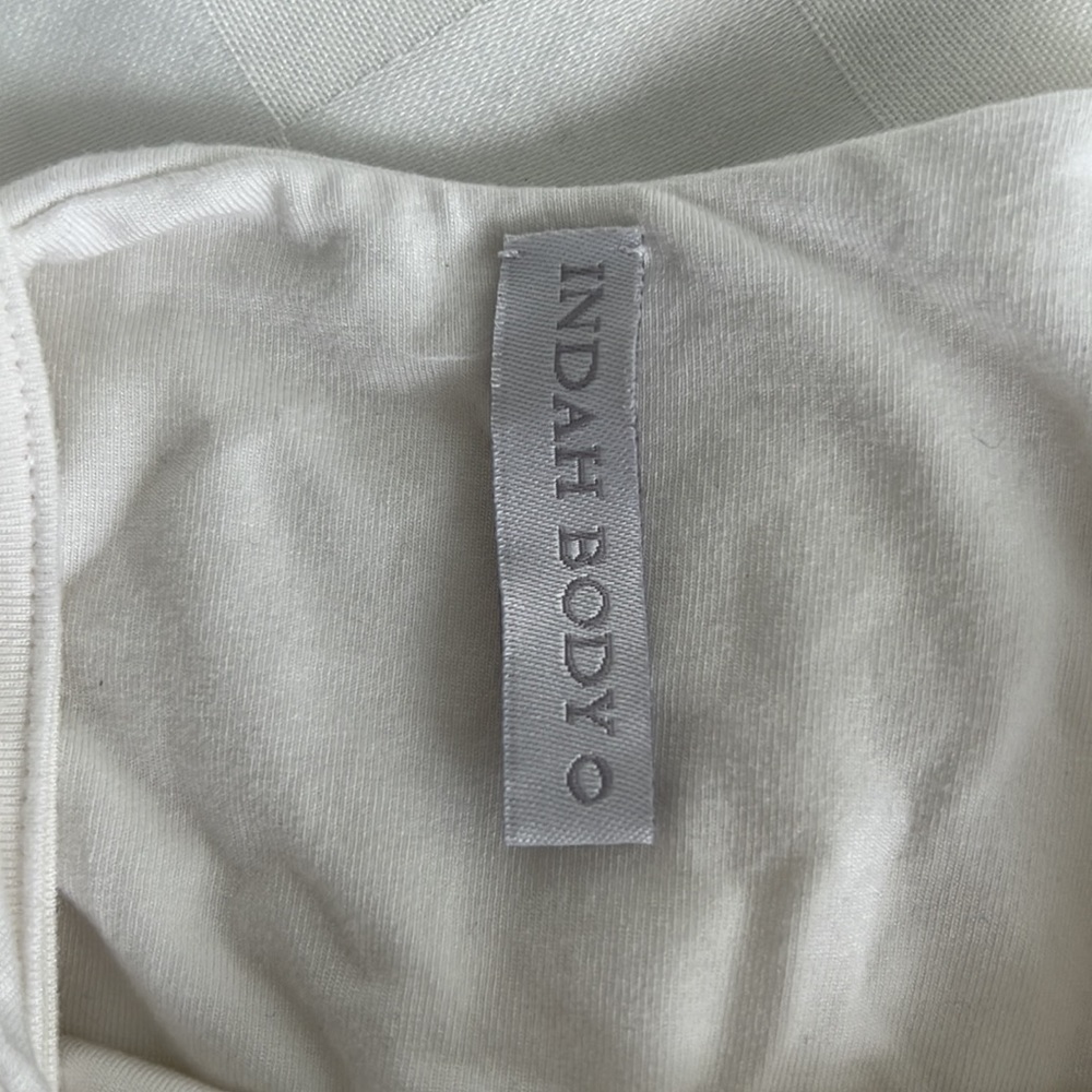 INDAH BODY WHITE THONG BODYSUIT